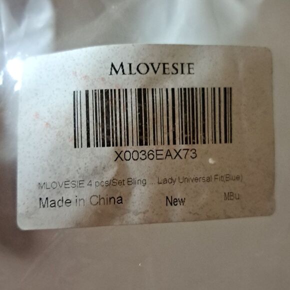 Blue bling steer wheel cover - Picture 3 of 3